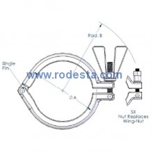 Tri-clamp klemband - 1 scharnierpunt